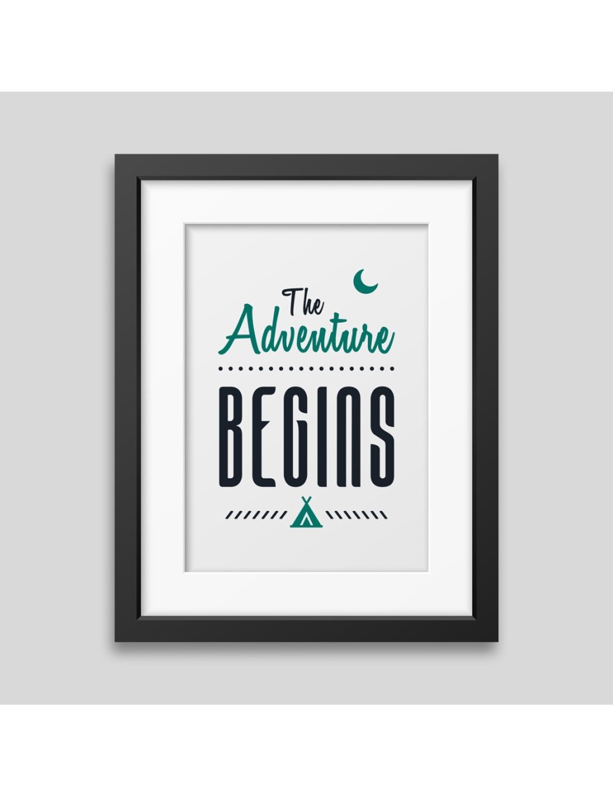 The adventure begins Framed poster