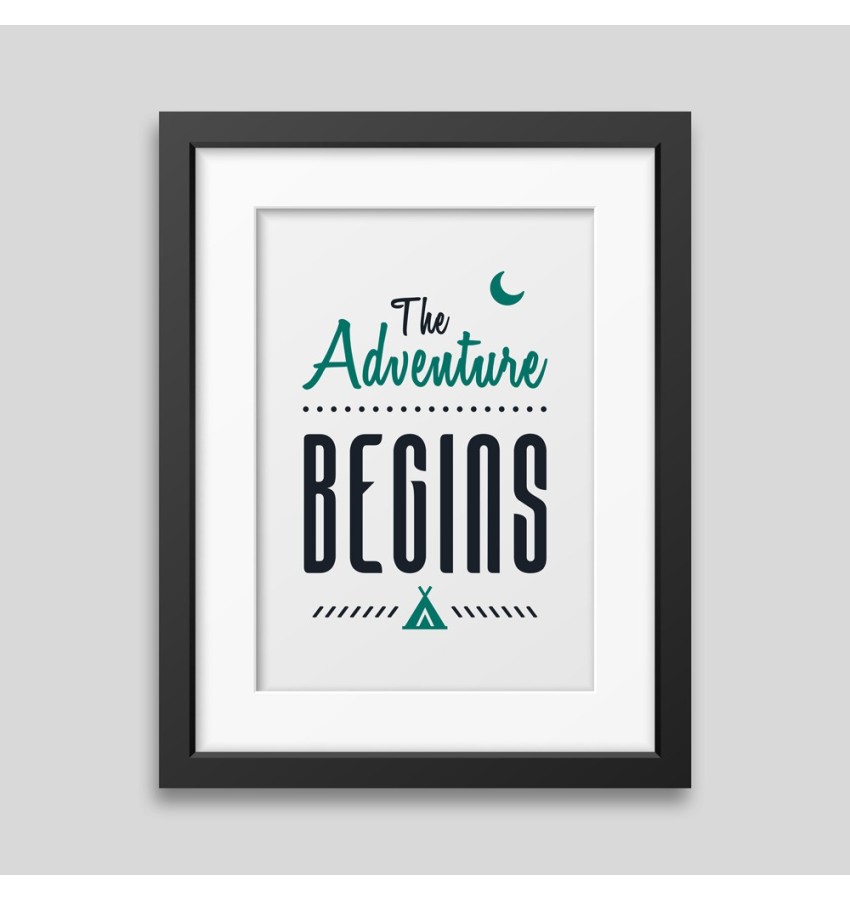 The adventure begins Framed poster